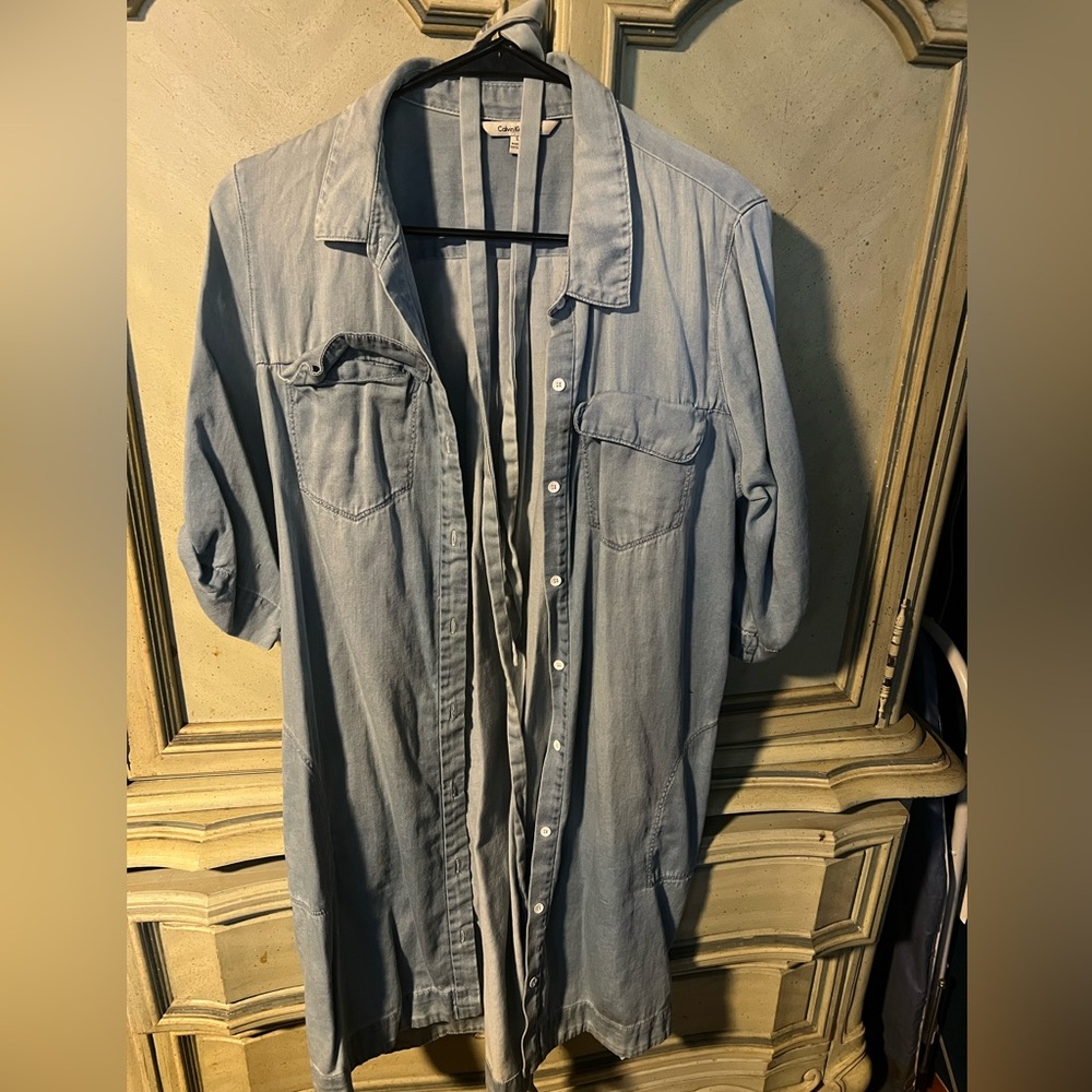 Denim Calvin Klein knee length dress